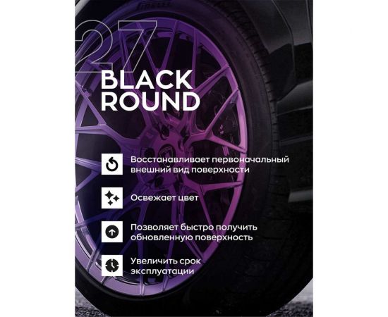 Чернитель резины шин Smart Open профессиональный гелевый 27 BLACK ROUND 0.5л 1528055 – изображение 3