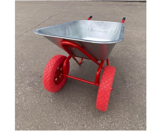 Строительная тачка SevenBerg 110 л, на 2-х литых ПУ колесах 4687203268466 – изображение 5