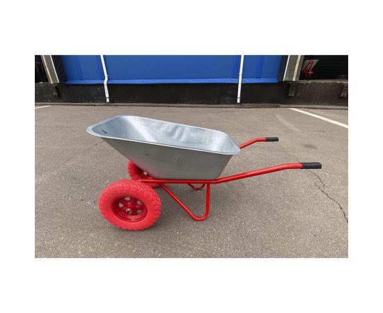 Строительная тачка SevenBerg 110 л, на 2-х литых ПУ колесах 4687203268466 – изображение 4