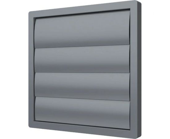Решетка вытяжная с гравитационными жалюзи 2424К20Ф (242x242 мм; фланец D200; ASA-пластик; серый) ERA 87-660 