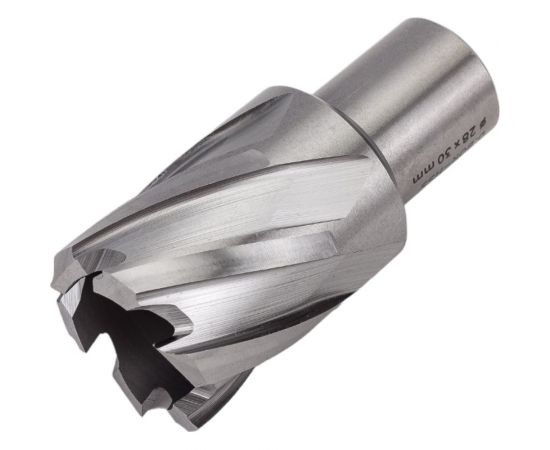 Сверло корончатое HSS по металлу (28х30/63 мм; Weldon 19) D.BOR CD-HSS-030-028-W 