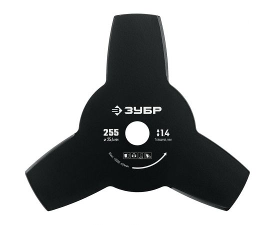 Нож для триммера ЗУБР НТ-3 255 мм, 3T 71140 