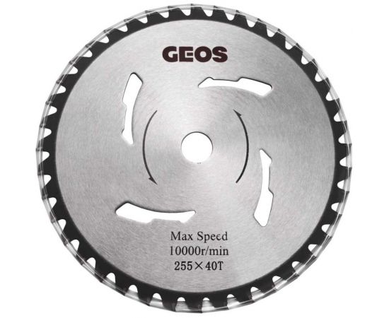 Нож 255х25.4 мм, 40 зубцов для мотокос GEOS 212999 