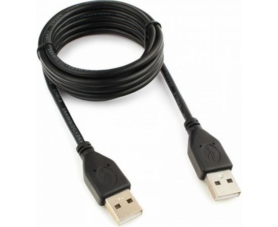 Кабель Cablexpert USB 2.0 Pro, AM/AM, 1.8м, экран, черный, пакет CCP-USB2-AMAM-6 