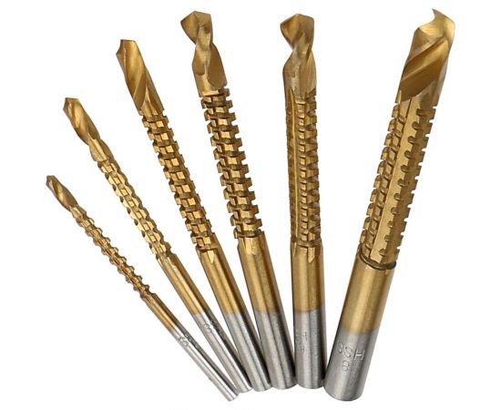 Набор сверл фрезеровальных 6 шт, 3, 4, 5, 6, 6.5, 8 мм vertextools 0987-3-8 