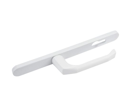 Нажимной гарнитур для мет-пласт. дверей Дверной Страж At 25/85/8 белый, закруглённая планка ДС42280 – изображение 4