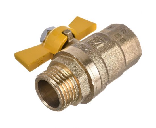 Шаровой кран STI для газа Ду15 Ру16 муфтовый (штуцер-муфта) бабочка D170-00045 