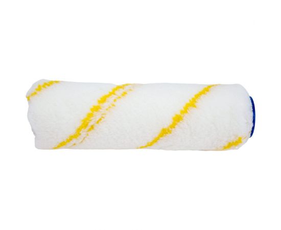 Валик Управдом полиамид, белый с желтой полосой, 150x30 мм, сменный, бюгель 6 мм 4100003181 