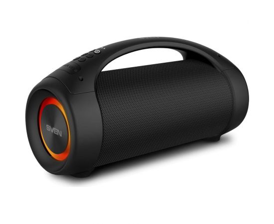 Портативная колонка SVEN АС PS-370 черная, 40 Вт, Waterproof (IPx5), TWS, Bluetooth, FM, USB, microSD, 3600 мА*ч SV-020408 