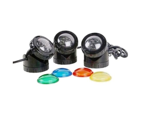 Подводная/надводная подсветка Jebao комплект (3шт). 12 V, 3x1,6 W, со светодиодами PL1-3 LED 