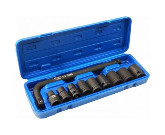 Набор инструментов FORCEKRAFT ударные, 1/2"", 10пр. + вороток Г-образный, в кейсе 26461 FK-4104-5MPB 