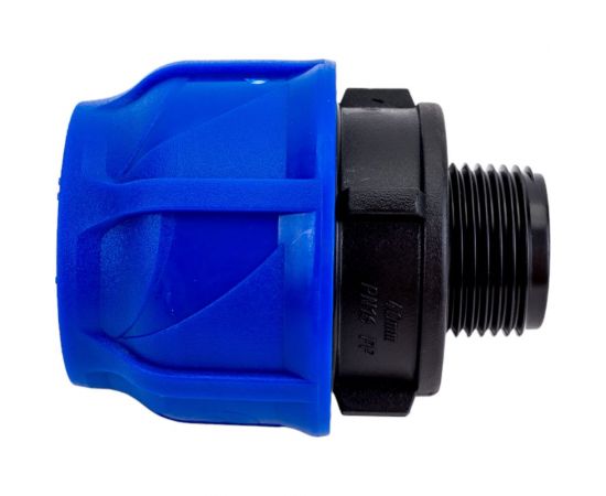 Компрессионная соединительная муфта VALFEX ПНД, с наружной резьбой, 40x1"" 121001140100 