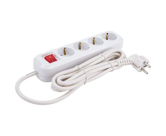 Удлинитель UNIVersal s-304а пвс 3/1,5 4гн. с заземлением, с выключателем, длина 3м (еврослот) 1734 