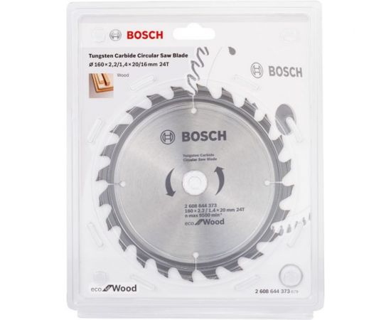 Пильный диск ECO WOOD (160x20 мм; 24T) Bosch 2608644373 