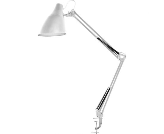 Настольный светильник Camelion KD-335 C01 белый, струбцина из высокопрочного пластика, 230V, 40W, E27 13876 