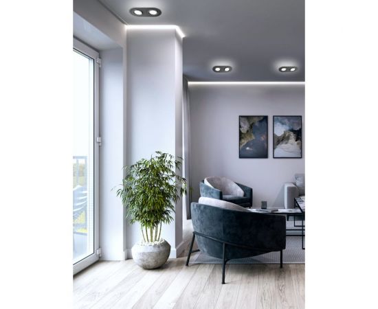 Потолочный встраиваемый светильник FERON DL2812 MR16 50W G5.3, черный 48459 – изображение 3