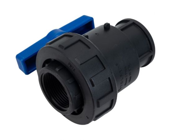 Компрессионный шаровой кран Valfex ПНД ВН/ВН резьба разборный 1 1/4"- 1 1/4" Ду33 1210011114114 – изображение 4