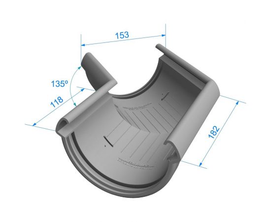 Угловой элемент DOCKE LUX 135 графит PVLD-1086 – изображение 2