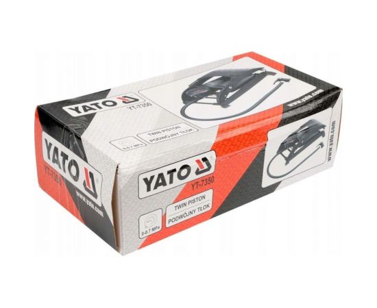 Ножной двойной насос с манометром YATO YT-7350 – изображение 2