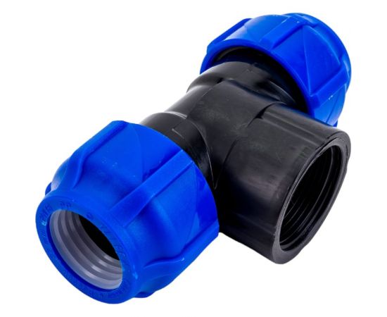 Компрессионный переходной тройник VALFEX ПНД, с внутренней резьбой, 32-1 1/4""-32 1210013211432 – изображение 4