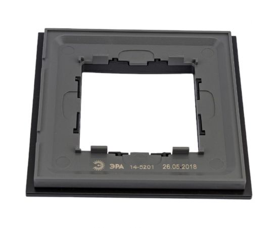 Рамка ЭРА 14-5201-05 на 1 пост, металл, Elegance, чёрный+антрацит Б0034543 – изображение 4