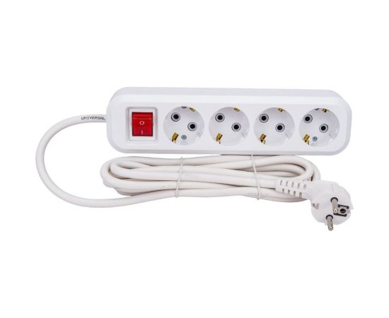 Удлинитель UNIVersal s-304а пвс 3/1,5 4гн. с заземлением, с выключателем, длина 3м (еврослот) 1734 – изображение 4