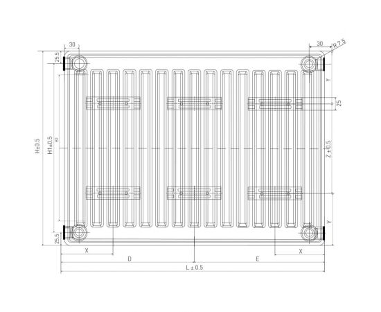 Стальной панельный радиатор OASIS «Pro» 1.2 мм PN 33-5-14 4640112963075 – изображение 2