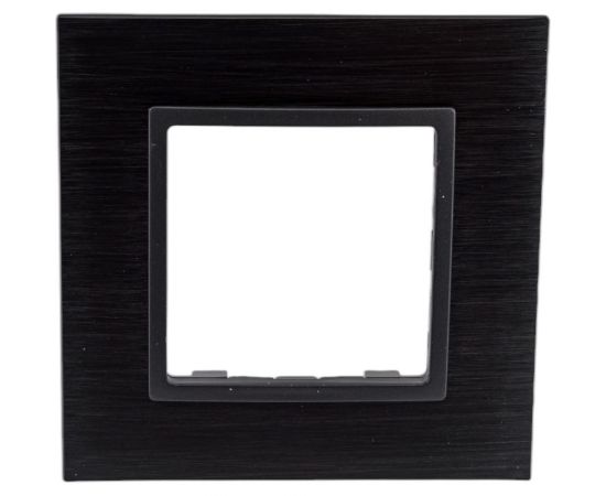 Рамка ЭРА 14-5201-05 на 1 пост, металл, Elegance, чёрный+антрацит Б0034543 – изображение 3