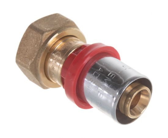 Муфта пресс-В TIEMME с накидной гайкой, плоская прокладка, 16x1/2"" 1650034 – изображение 4