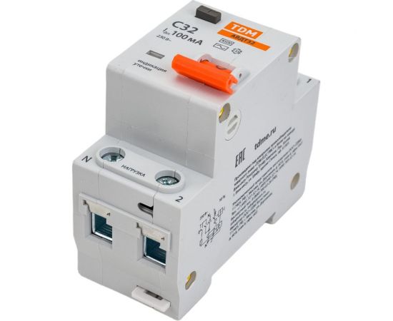 Автоматический выключатель дифференциального тока TDM 32 2P1P+N C32А 100мА 4,5кА тип АС SQ0202-0508 – изображение 5