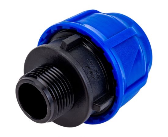 Компрессионная соединительная муфта VALFEX ПНД, с наружной резьбой, 40x1"" 121001140100 – изображение 2