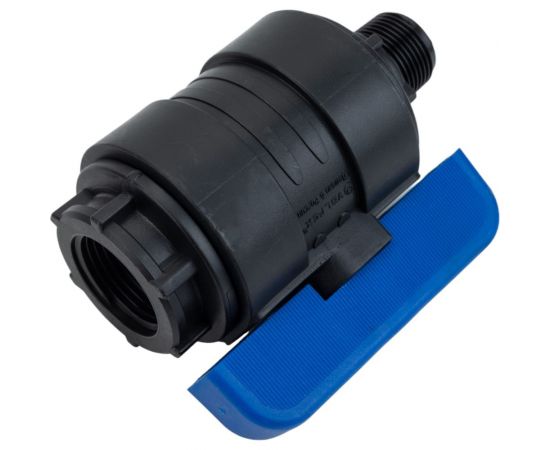 Компрессионный шаровой кран VALFEX ПНД НР/ВН резьба разборный 3/4"- 1"Ду26 1210026034100 – изображение 3