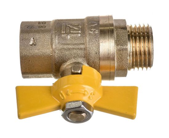 Шаровой кран STI для газа Ду15 Ру16 муфтовый (штуцер-муфта) бабочка D170-00045 – изображение 3