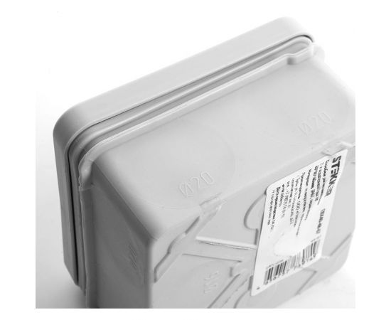 Разветвительная 2х компонентная коробка STEKKER HF 80х80х40мм, 8 вводов, IP67 49197 – изображение 5