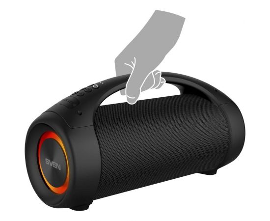 Портативная колонка SVEN АС PS-370 черная, 40 Вт, Waterproof (IPx5), TWS, Bluetooth, FM, USB, microSD, 3600 мА*ч SV-020408 – изображение 13
