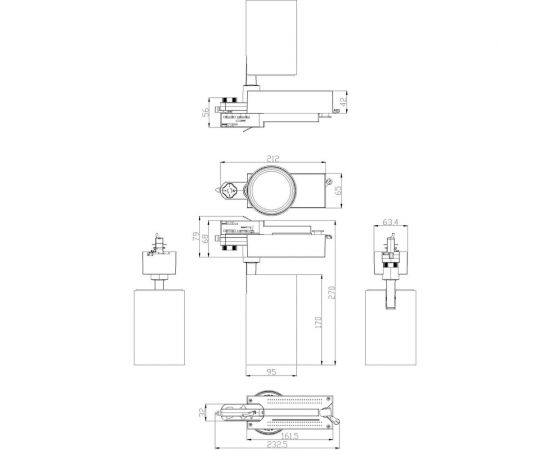 Трековый трехфазный светильник ЭРА SТR303630KW40 узкий луч 3000K белый Б0049774 – изображение 3