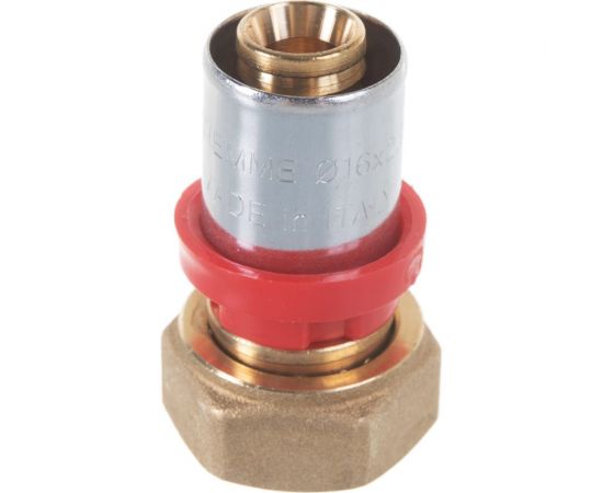 Муфта пресс-В TIEMME с накидной гайкой, плоская прокладка, 16x1/2"" 1650034 – изображение 3