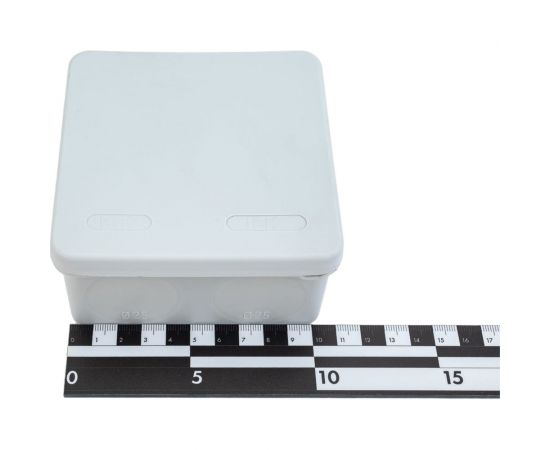 Распаячная коробка IEK км42455 о/п 100x100x50мм ip67 8 вв. серая UKO21-100-100-050-K41-66 – изображение 2