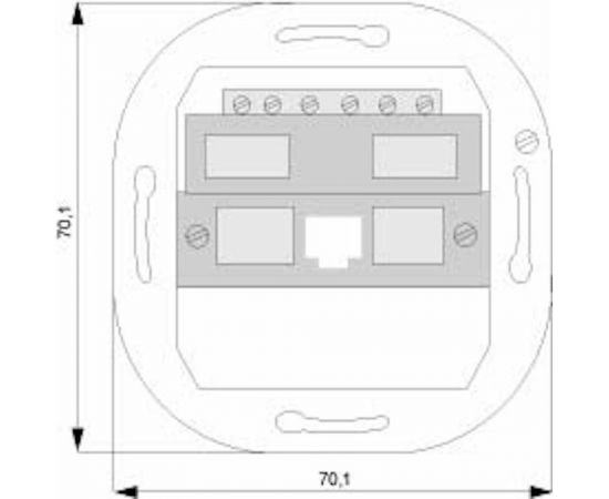 Телефонная 1-местная розетка Siemens UAE 8 пол., RJ 11, 3 cat. 5TG2417 – изображение 2
