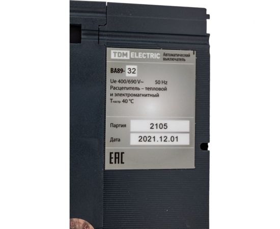 Автоматический выключатель TDM ВА89-32 3Р 63А 70кА SQ0751-0046 – изображение 4