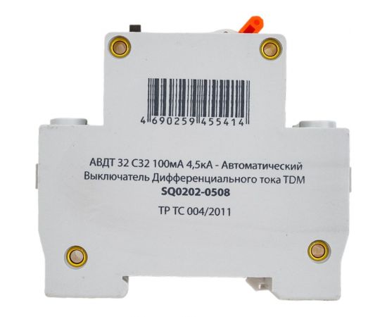 Автоматический выключатель дифференциального тока TDM 32 2P1P+N C32А 100мА 4,5кА тип АС SQ0202-0508 – изображение 2