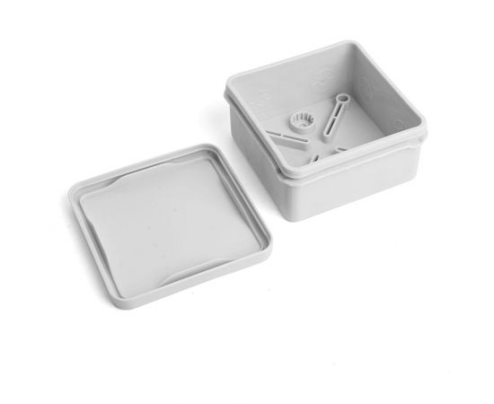 Разветвительная 2х компонентная коробка STEKKER HF 80х80х40мм, 8 вводов, IP67 49197 – изображение 2