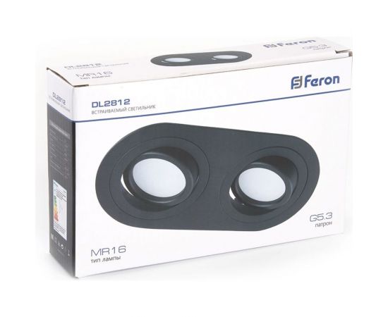 Потолочный встраиваемый светильник FERON DL2812 MR16 50W G5.3, черный 48459 – изображение 9