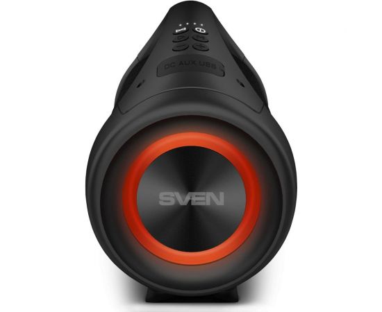 Портативная колонка SVEN АС PS-370 черная, 40 Вт, Waterproof (IPx5), TWS, Bluetooth, FM, USB, microSD, 3600 мА*ч SV-020408 – изображение 9