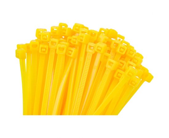 Хомут-стяжка NOVOCRAFT нейлоновая, 3x100 мм, желтая, уп. 100 шт. HCC13100Y100 