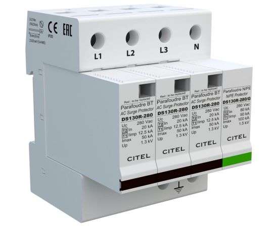 Устройство защиты от импульсных перенапряжений Citel тип 1+2 DS134R-280/G 571124 
