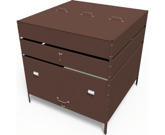 Оцинкованный компостер Благо цветной, Ral 8017, 100x100x100 см 105714 