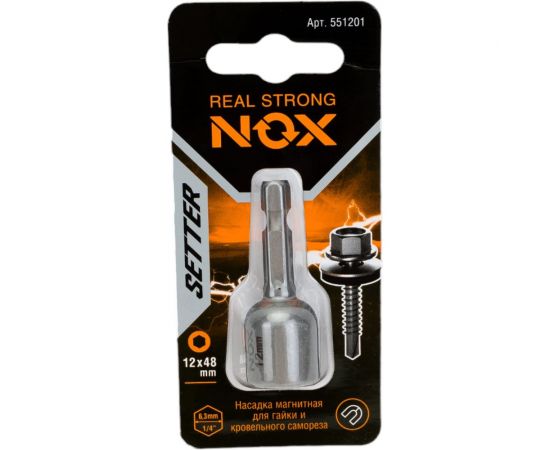 Ключ-насадка магнитная NUT SETTER 12x48 мм, карта NOX 551201 