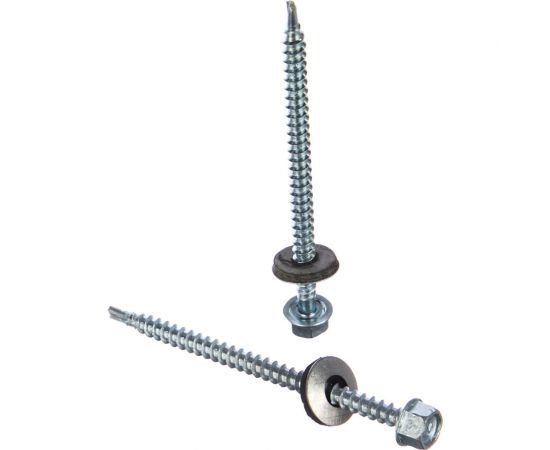 Кровельный саморез Tech-Krep КР ZP сверло 4,8х76 30 шт, коробка с окном 124636 