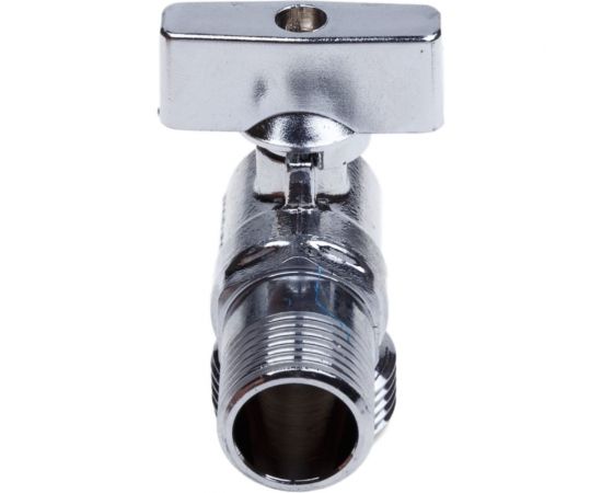 Шаровой кран AQUALINK угловой, с удлиненной резьбой 1/2 нар-3/4 нар Cr B 3970 – изображение 2
